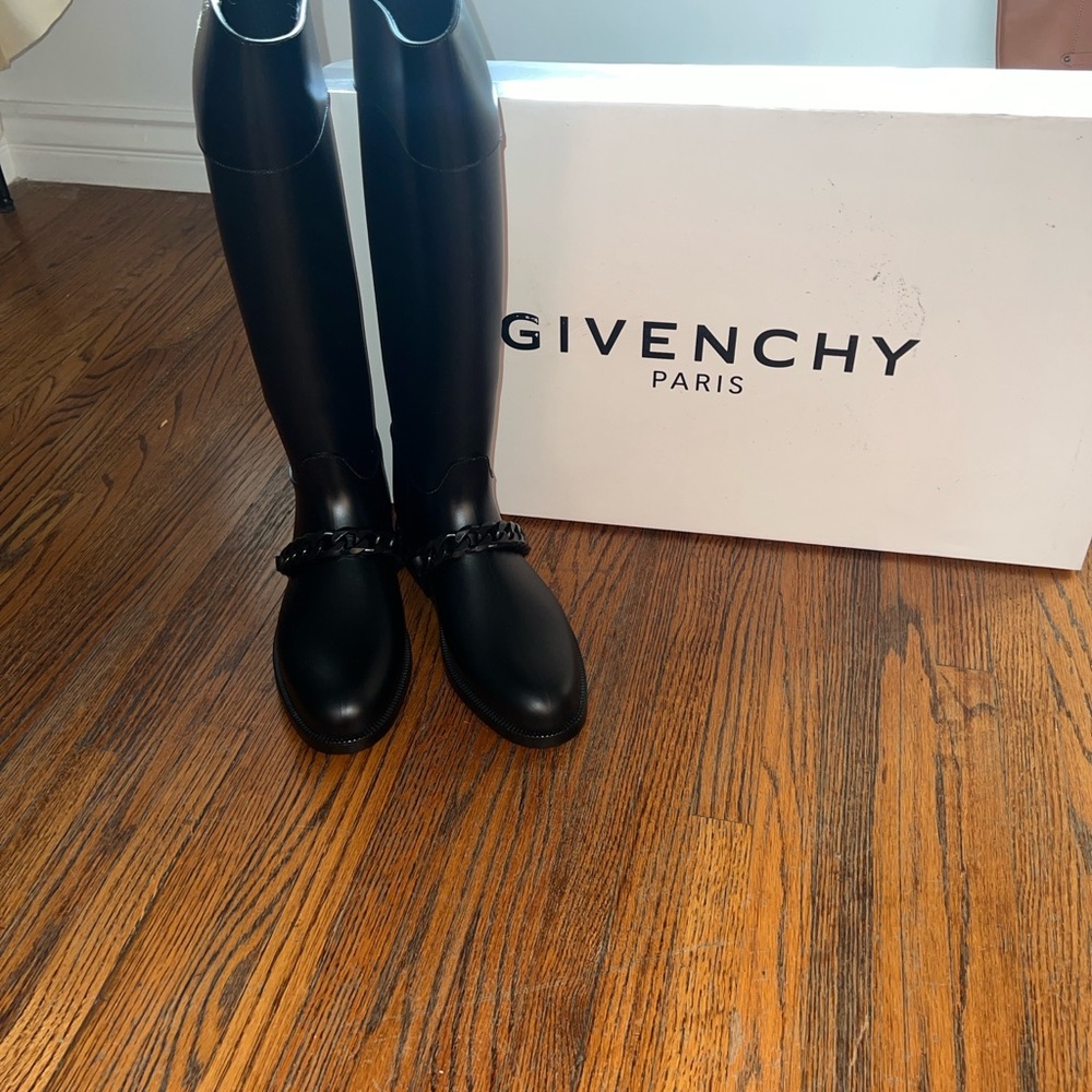 Givenchy Black Chain-Detail Boots
